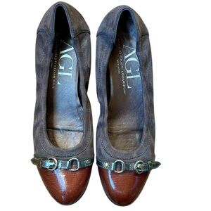 AGL Attilio Giusti Leombruni Monika cap toe ballet flats sz 41